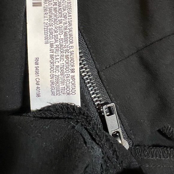 Women's Size S Black Lined Pants Fake Silver Pockets Forever 21 - Picture 7 of 9